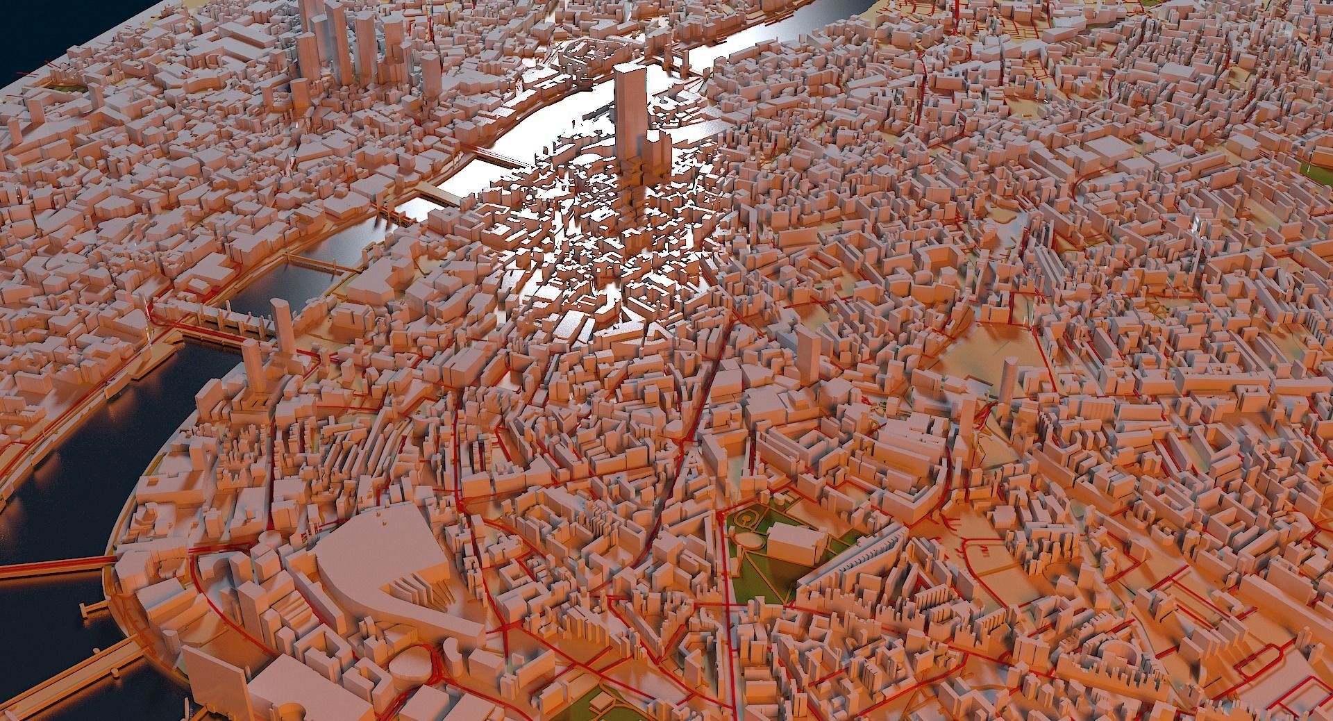 London 3D Map 3D model_8