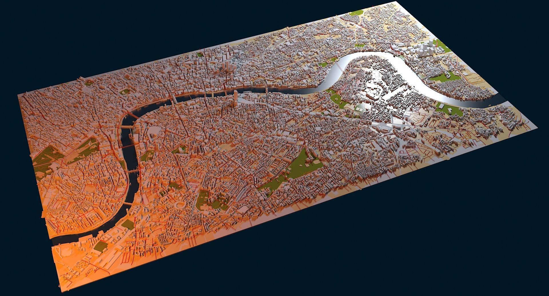 London 3D Map 3D model_3
