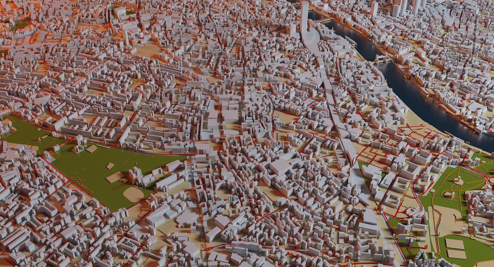 London 3D Map 3D model_9