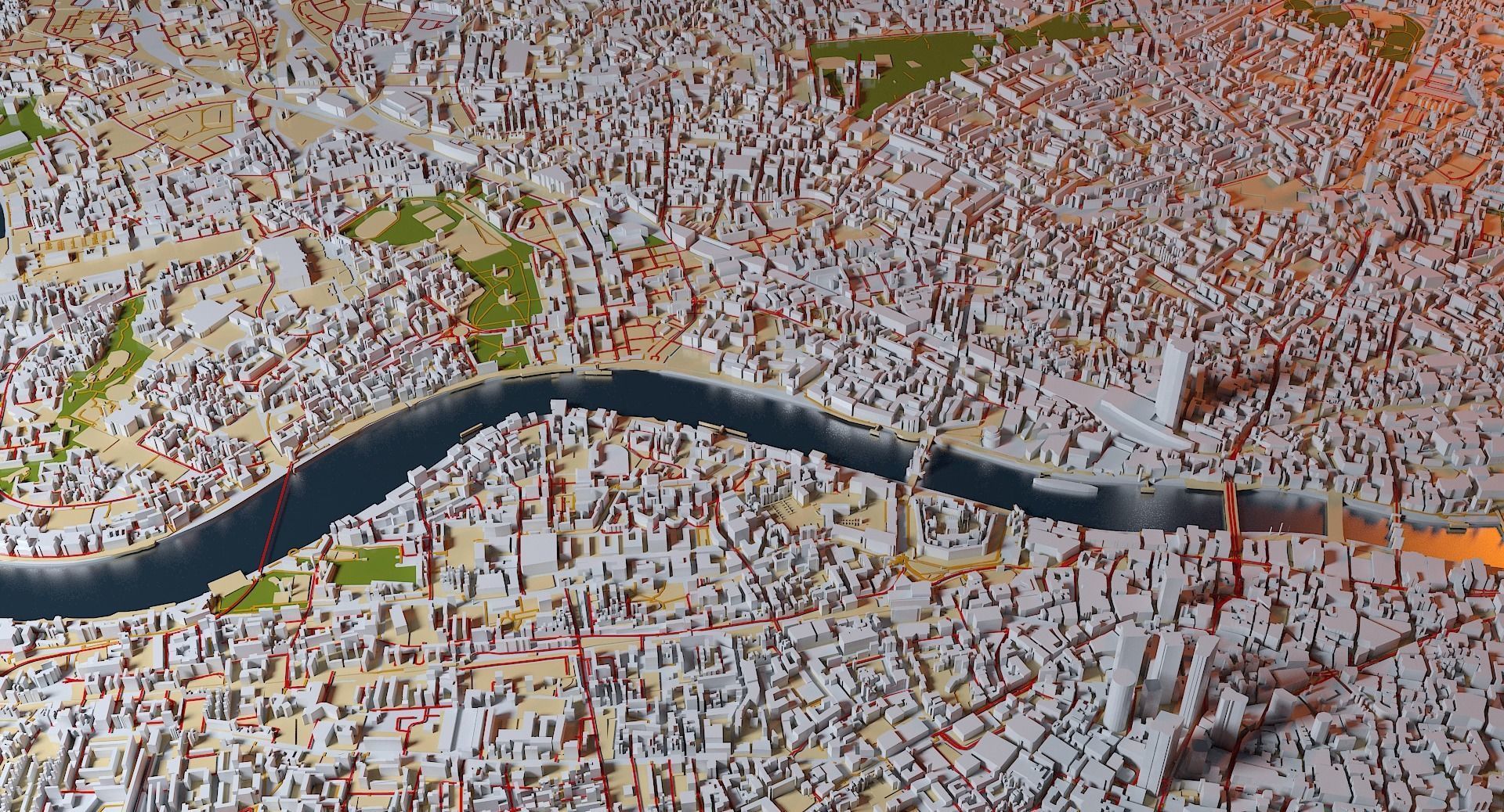 London 3D Map 3D model_5