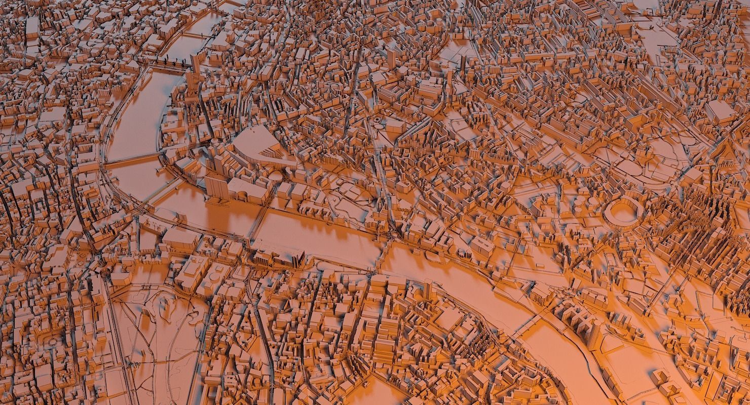 London 3D Map 3D model_4