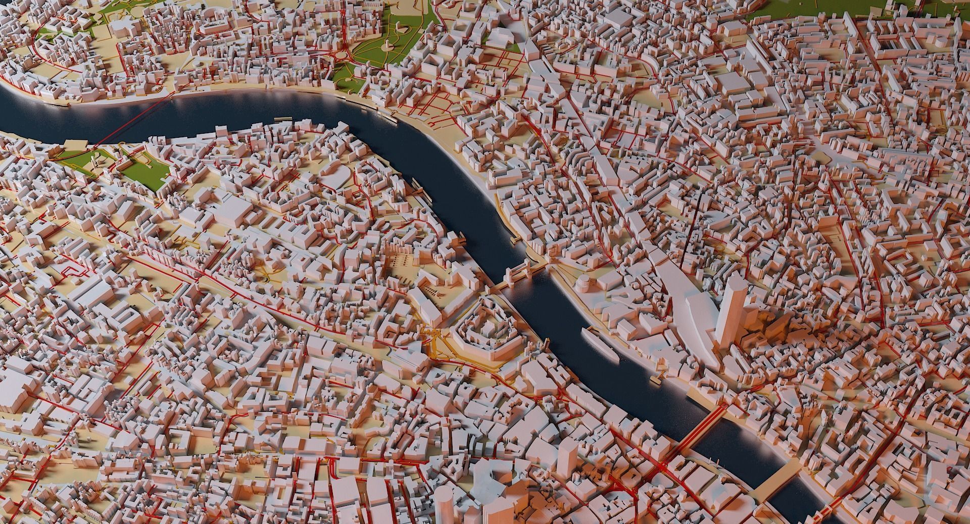 London 3D Map 3D model_7