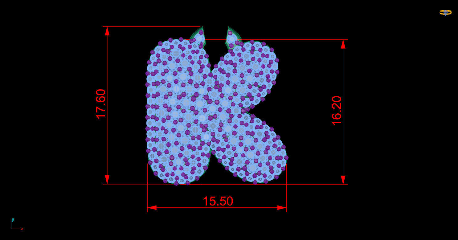 Alphabet Bubble K 3D print model_9