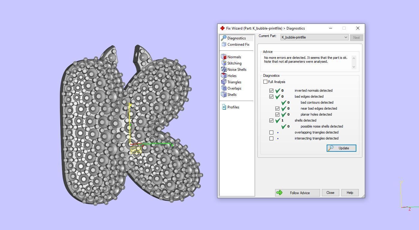 Alphabet Bubble K 3D print model_18