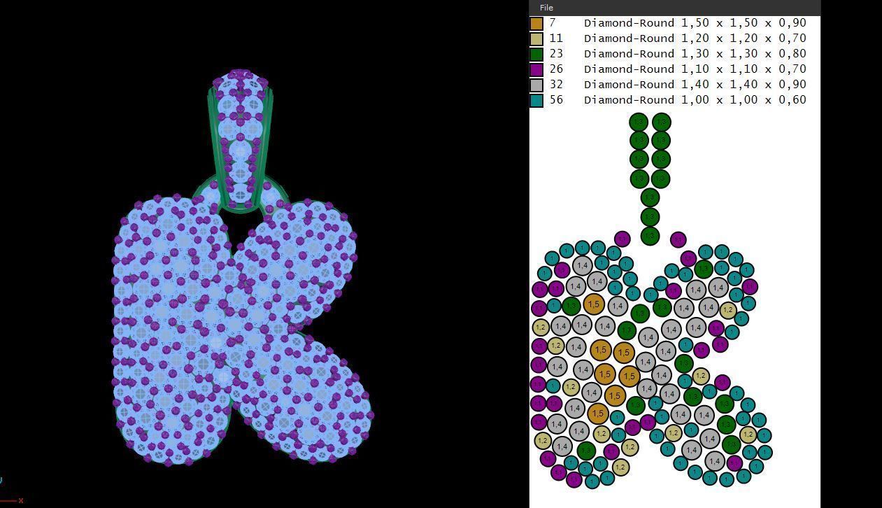 Alphabet Bubble K 3D print model_13