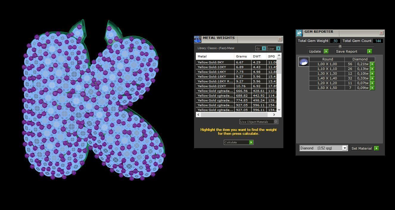 Alphabet Bubble K 3D print model_11
