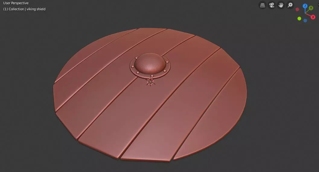 viking shield Free 3D model_0