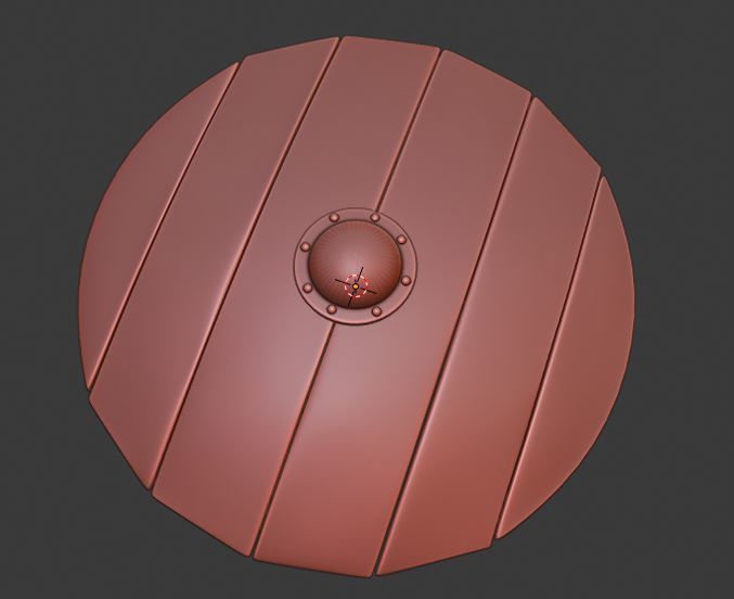 viking shield Free 3D model_1