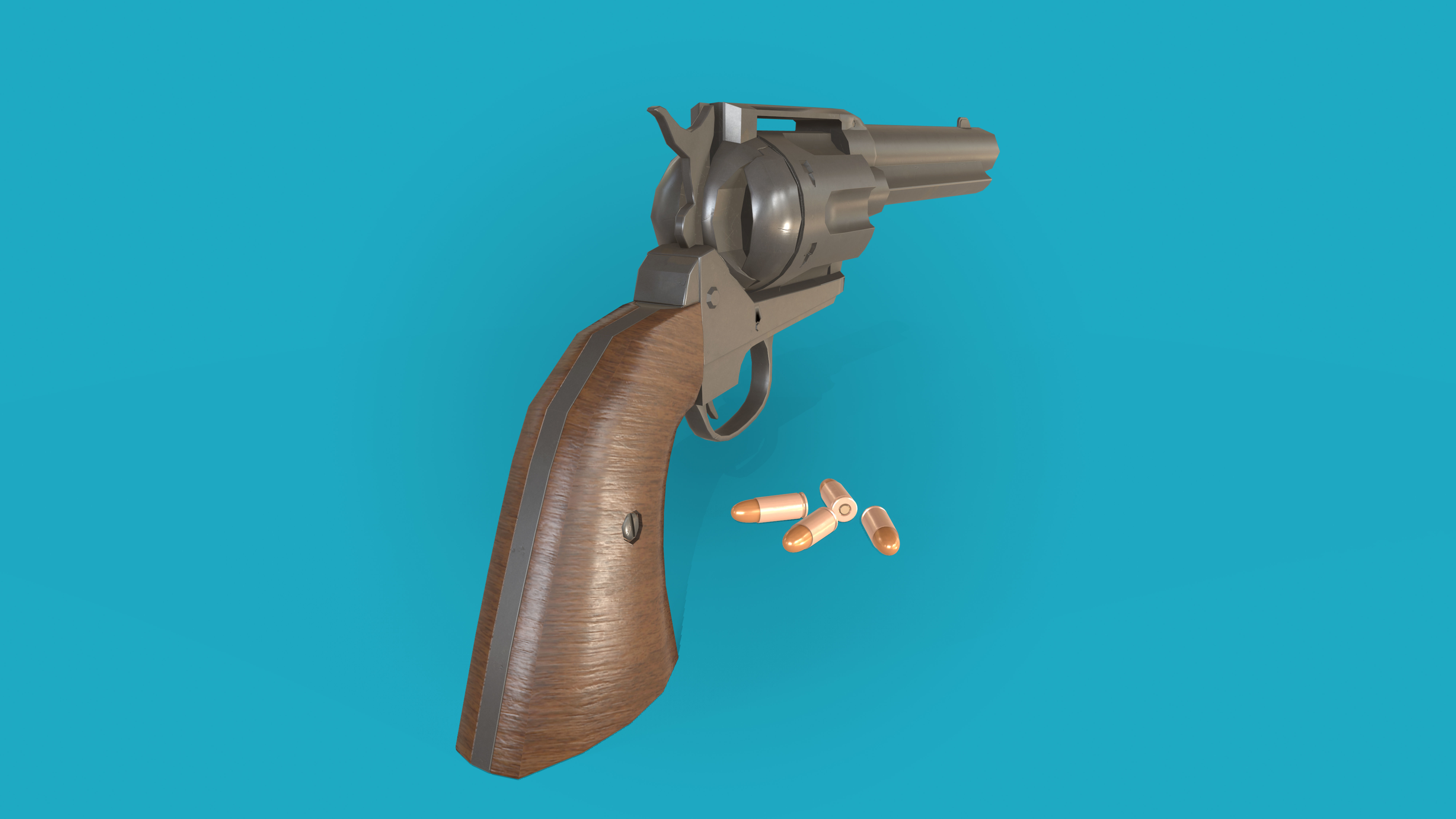 Revolver Colt Single Action 3D model Low-poly 3D model_15
