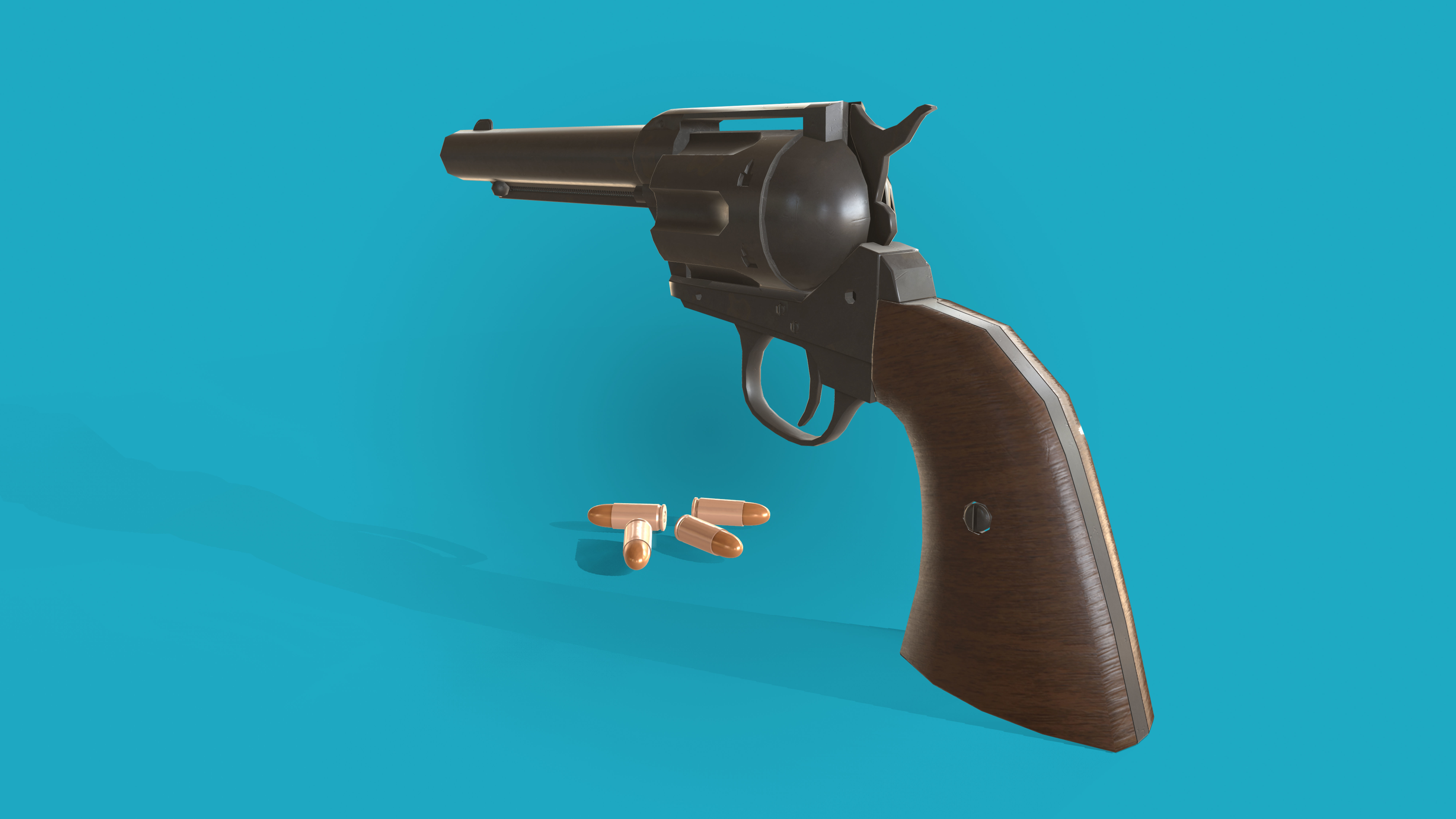 Revolver Colt Single Action 3D model Low-poly 3D model_13