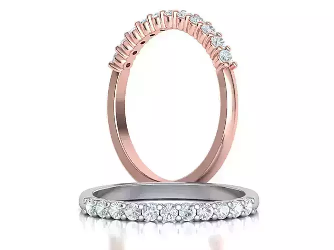 Diamond Band ring 2mm stones 3dmodel 3D print model