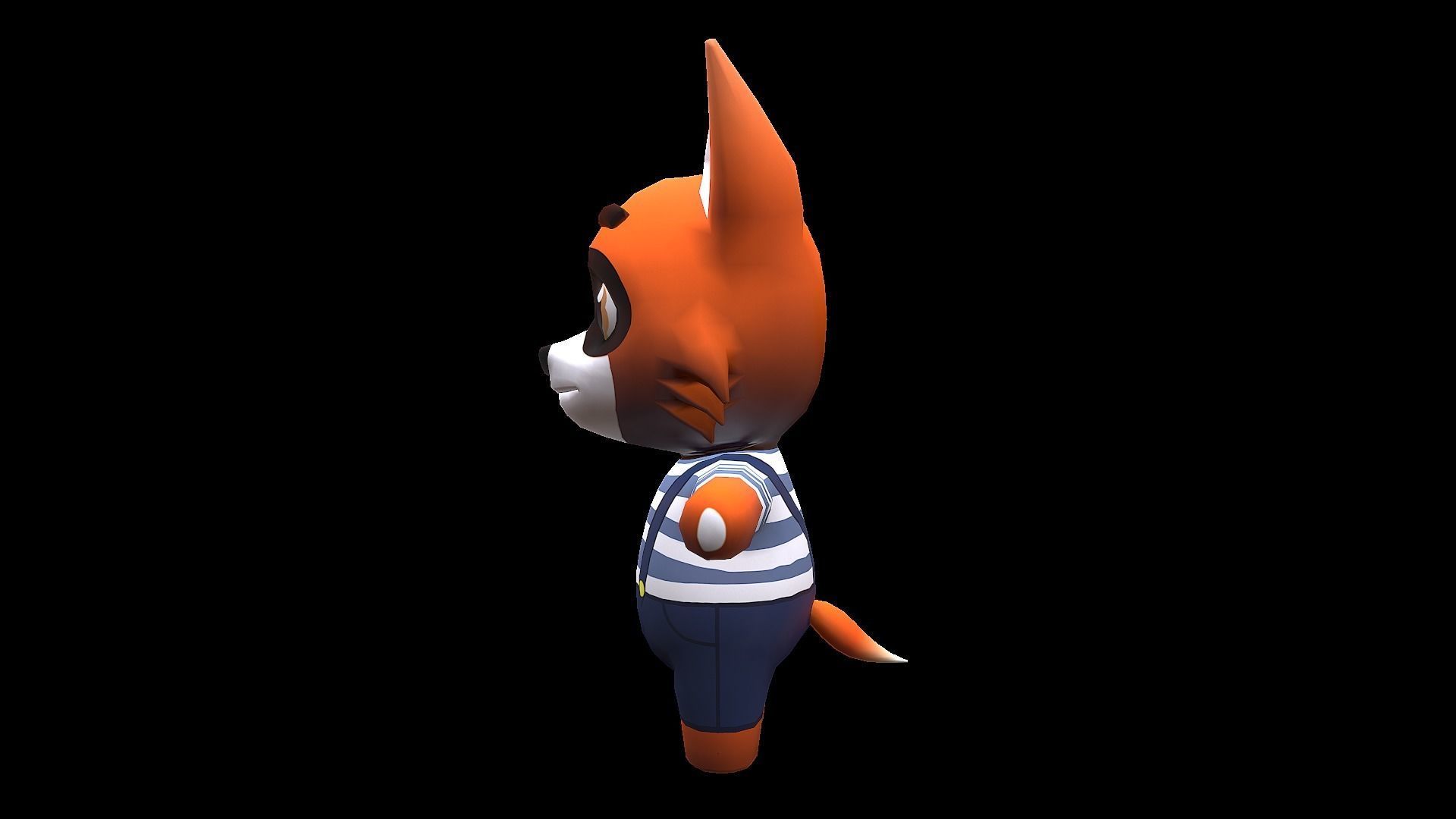 Cute Cartoon style Fox rigged and animated for Endless runner  Low-poly 3D model_7