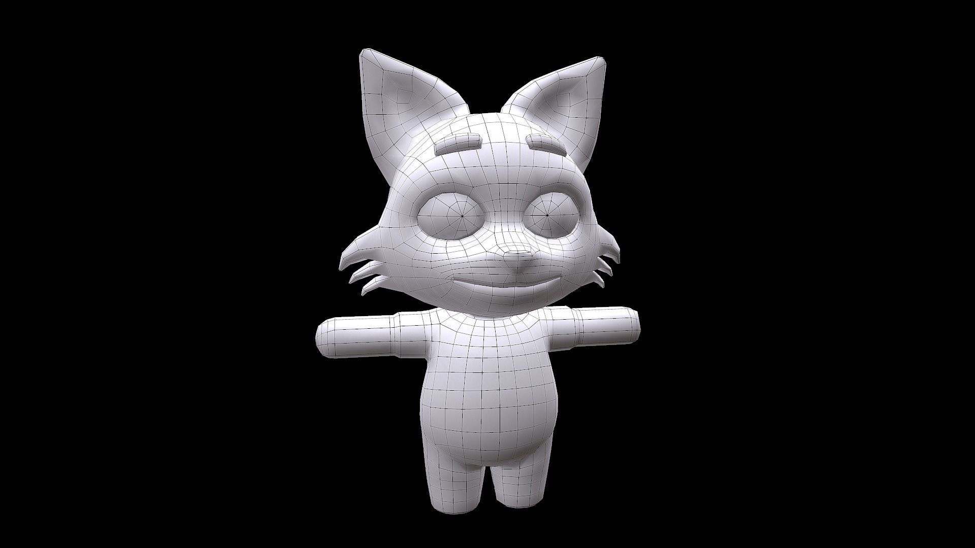 Cute Cartoon style Fox rigged and animated for Endless runner  Low-poly 3D model_17