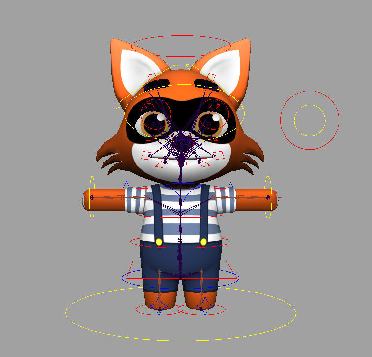 Cute Cartoon style Fox rigged and animated for Endless runner  Low-poly 3D model_2