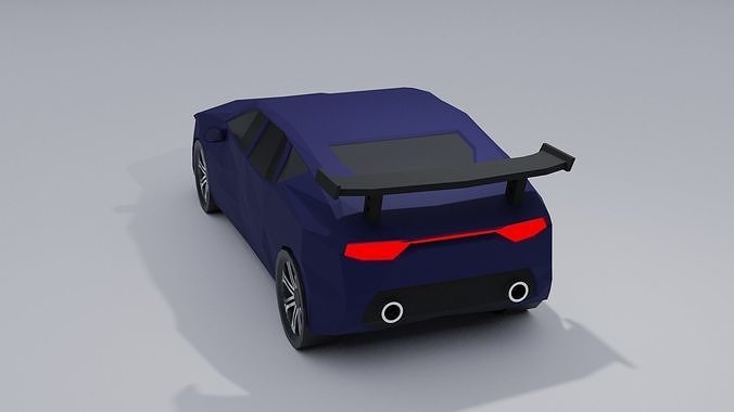 Low poly sport car Low-poly 3D print model