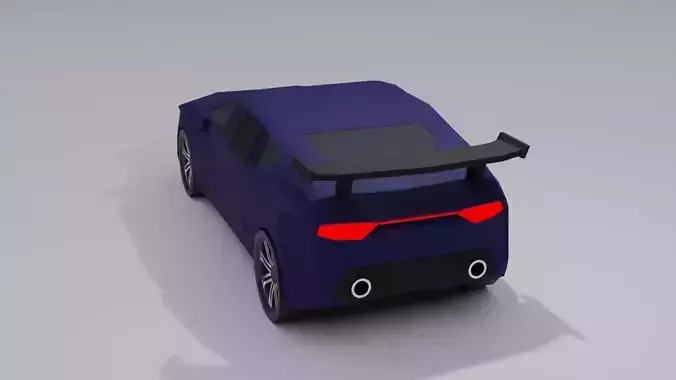 Low poly sport car