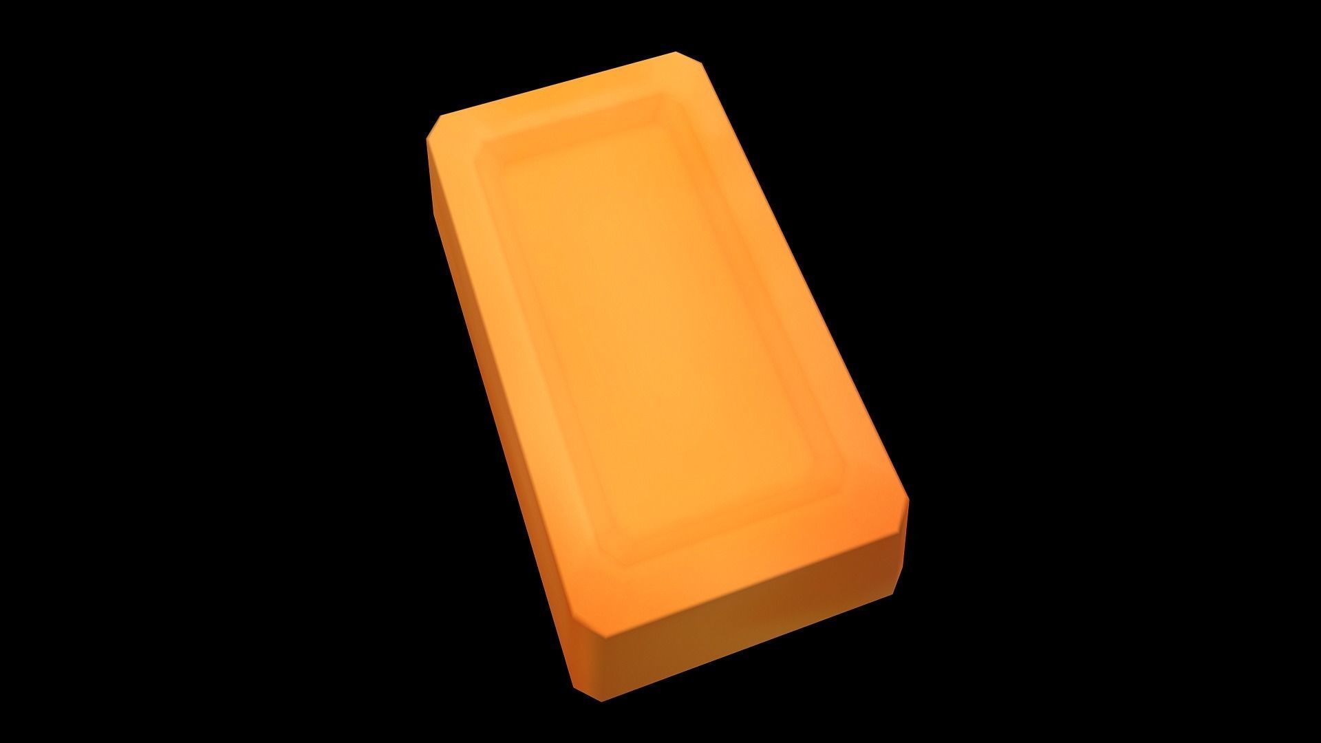 Gold bricks 3d model for Mobile games Low-poly 3D model_1