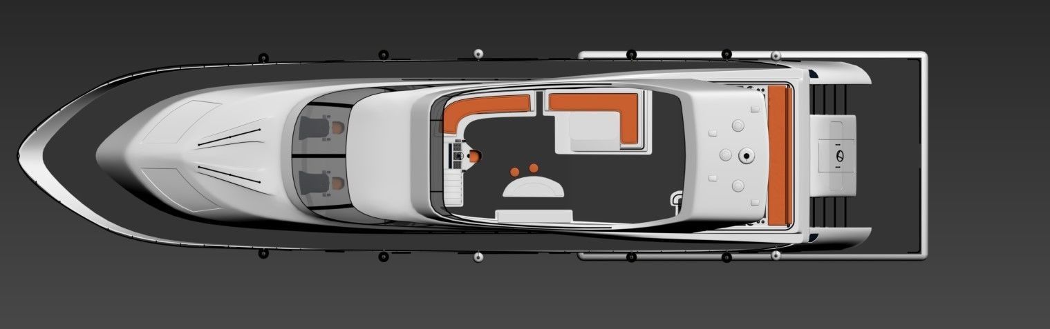  Luxury Yacht Watercraft 3D Model 3D model_2