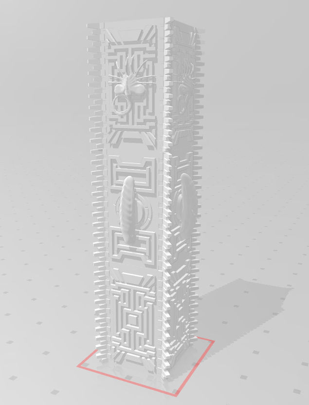 Printable AvP Collumn vor Tabletop and Wargaming 3D print model_1