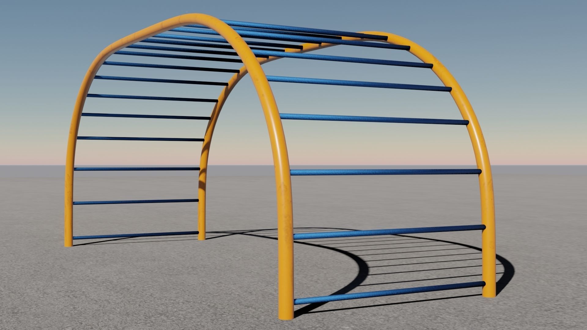 Playground 3D model play structure Low-poly 3D model_1