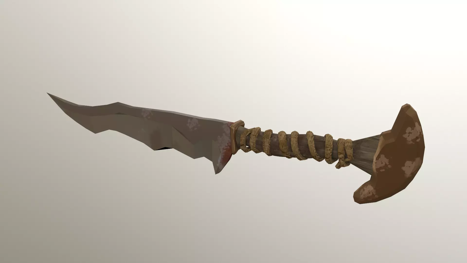 Orc Knife Low-poly 3D model_0