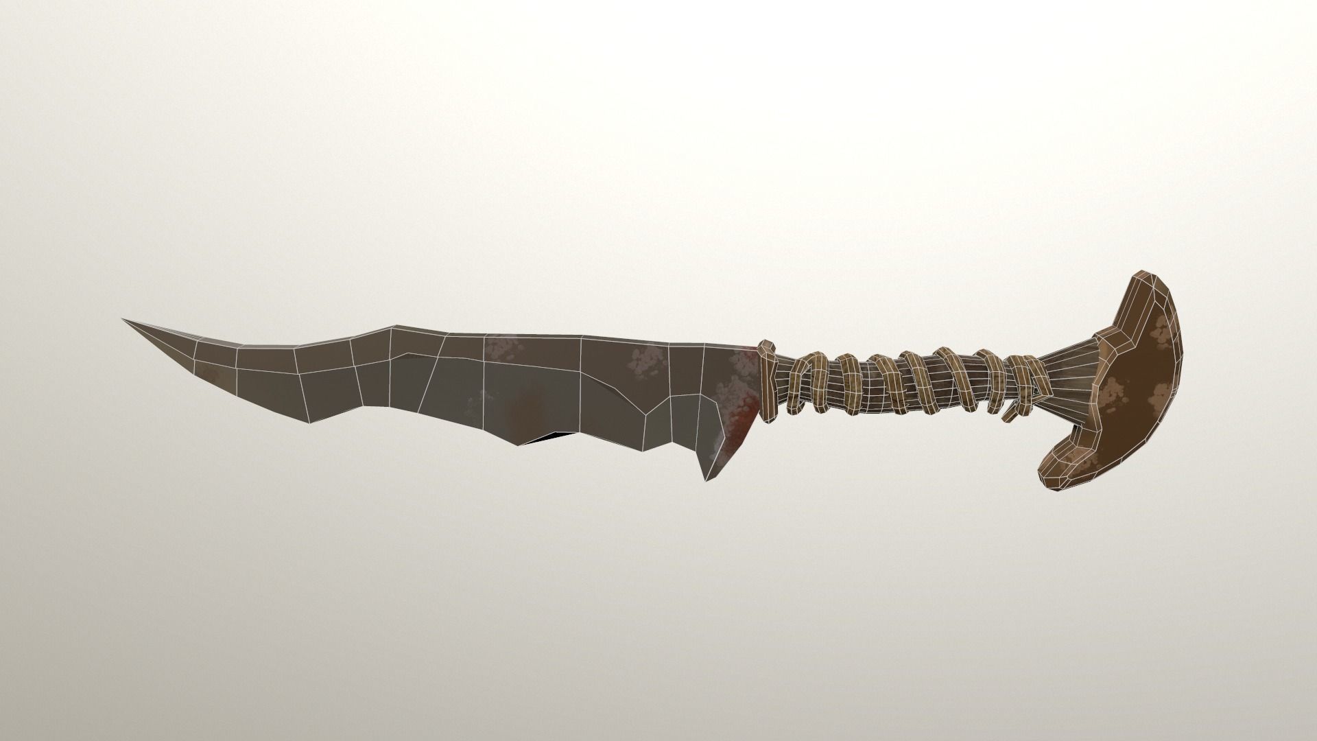 Orc Knife Low-poly 3D model_1