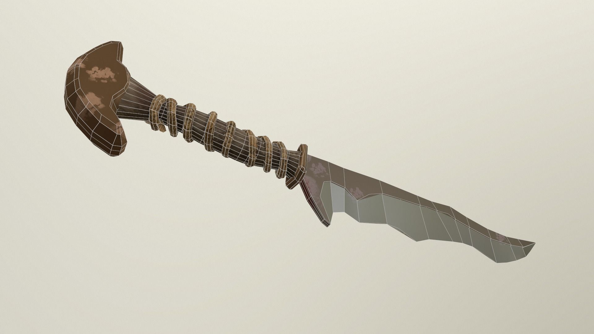 Orc Knife Low-poly 3D model_3