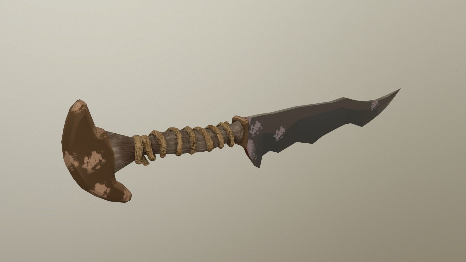 Orc Knife Low-poly 3D model_4