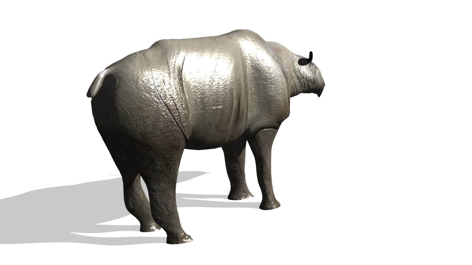 indricotherium metal animal 3D model_8