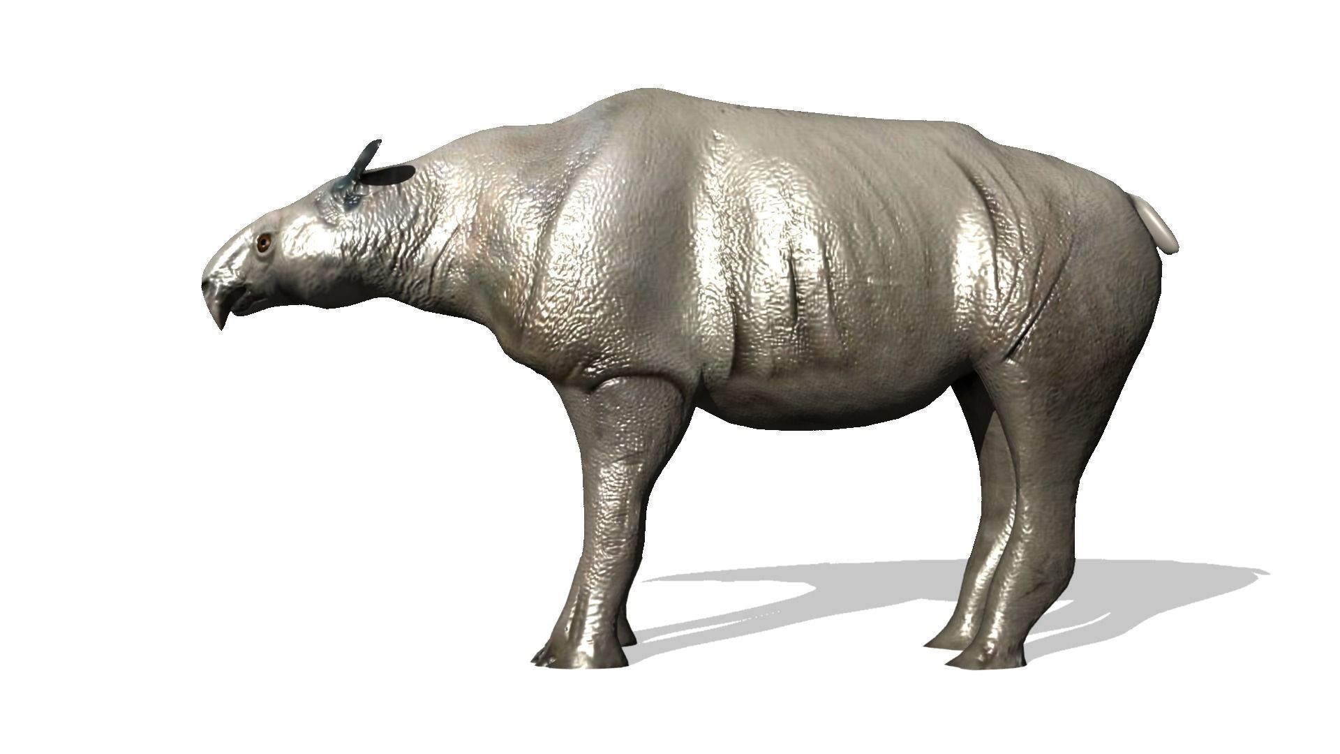 indricotherium metal animal 3D model_9