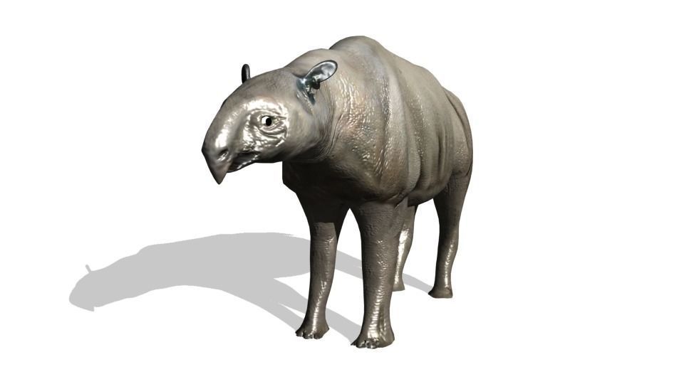 indricotherium metal animal 3D model_6
