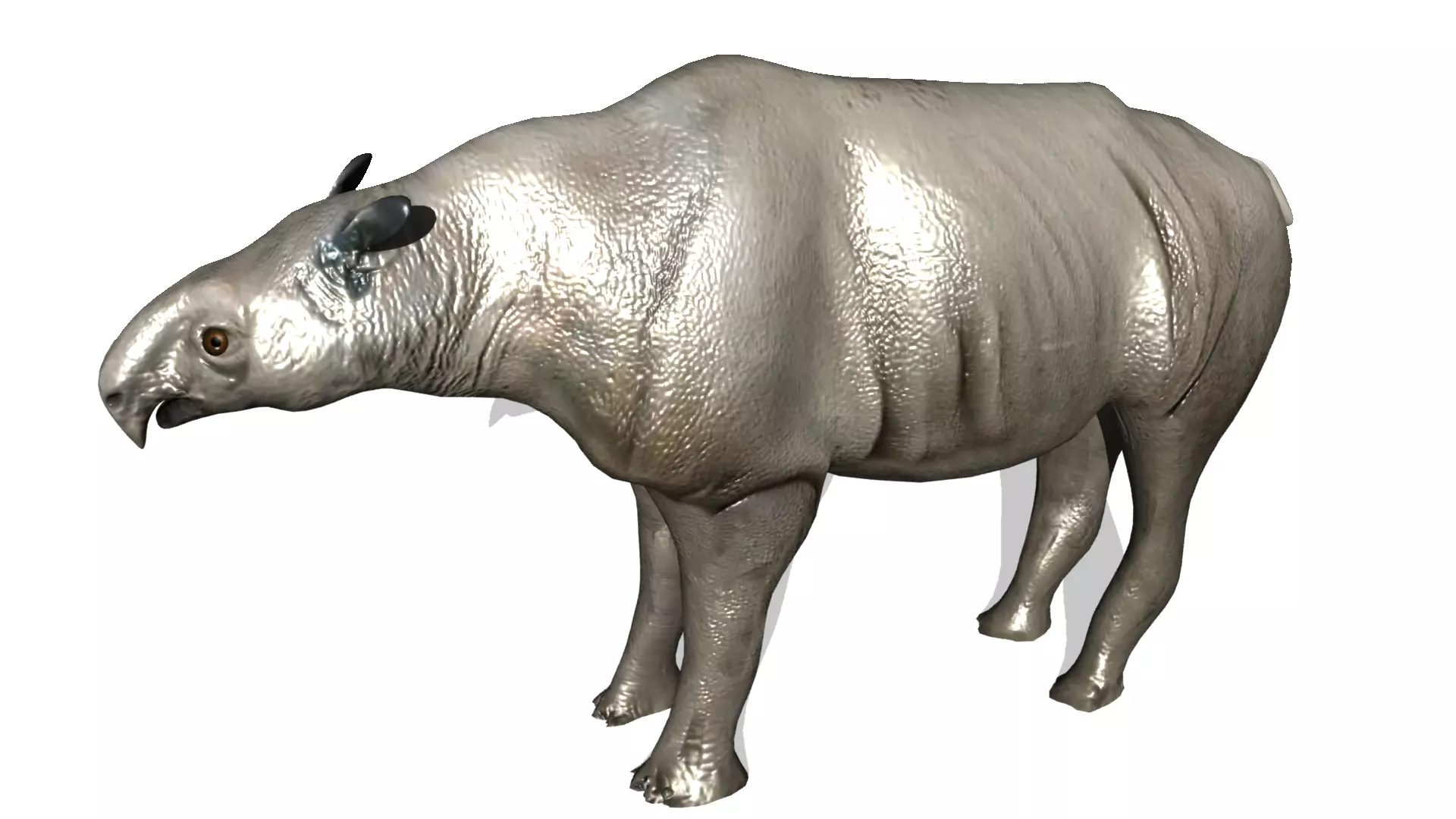indricotherium metal animal 3D model_0