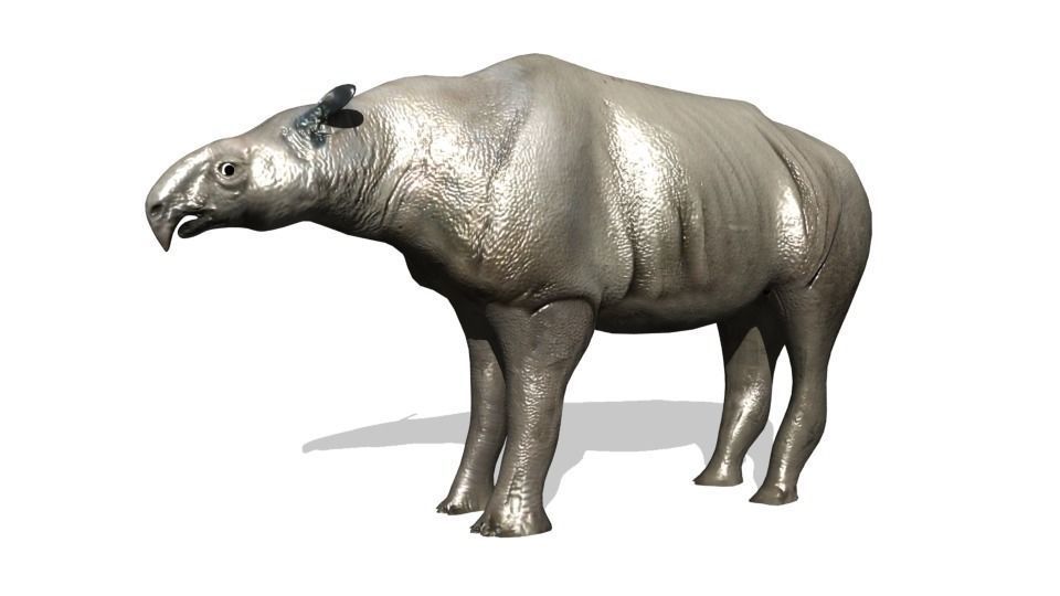 indricotherium metal animal 3D model_7