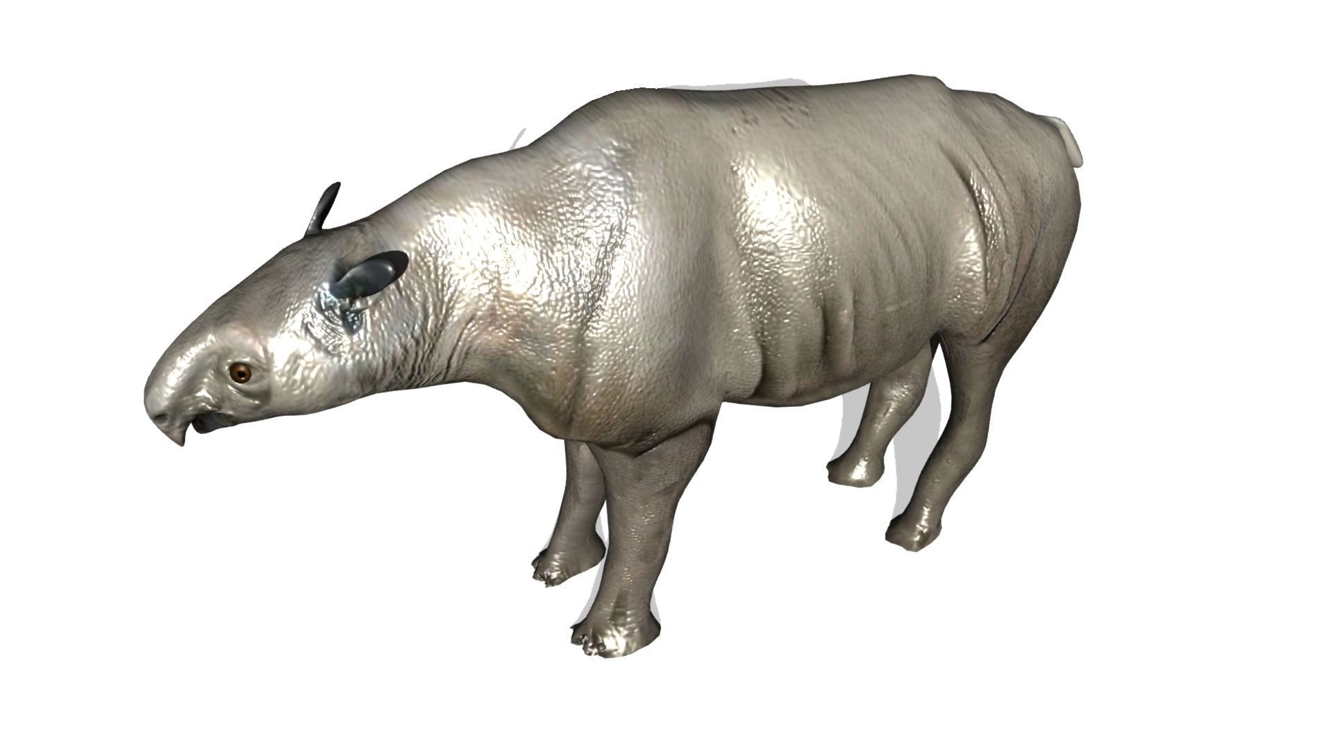 indricotherium metal animal 3D model_3