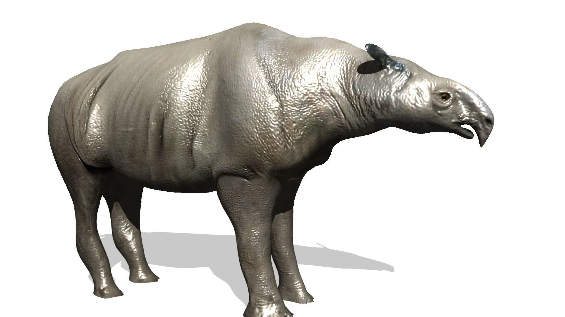 indricotherium metal animal 3D model_5