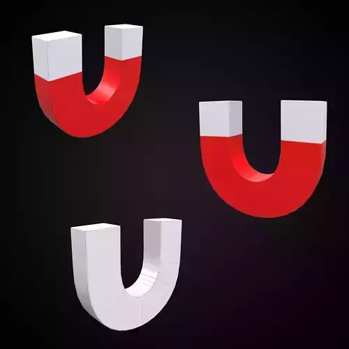 Toon style Magnet 3d model for mobile gaming 