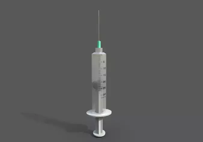 syringe Low-poly 3D model