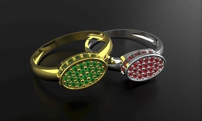 Ladies Diamond Ring  3D print model