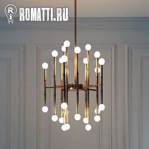 ROMATTI MEURICE RECTANGULAR CHANDELIER JONATHAN ADLER 3D model