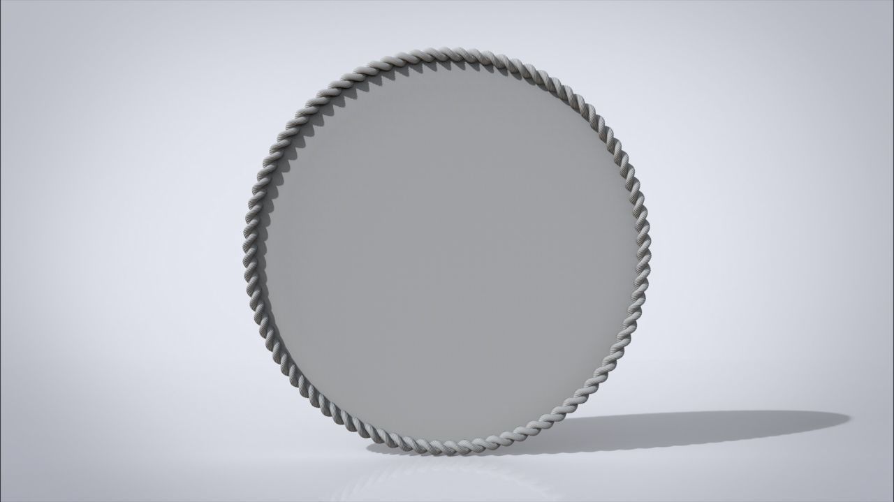Rope mirror frame 3D print model_1