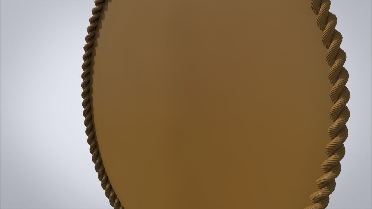 Rope mirror frame 3D print model_3