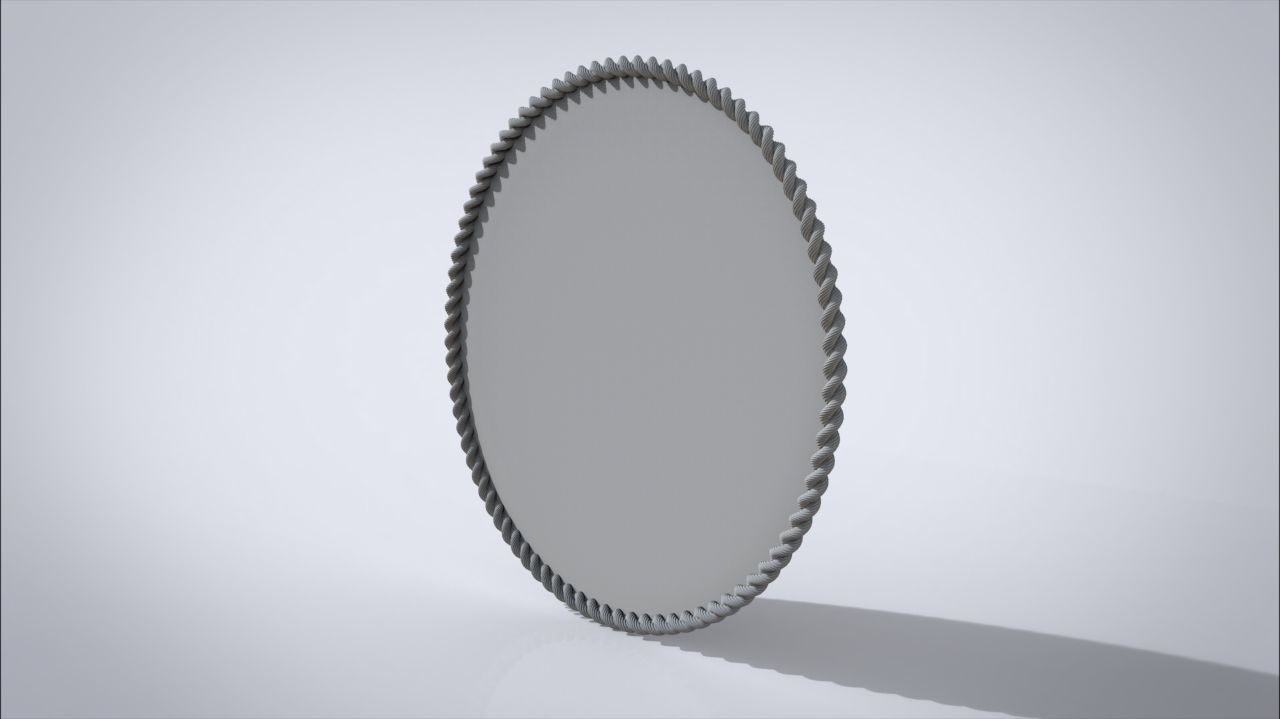 Rope mirror frame 3D print model_2