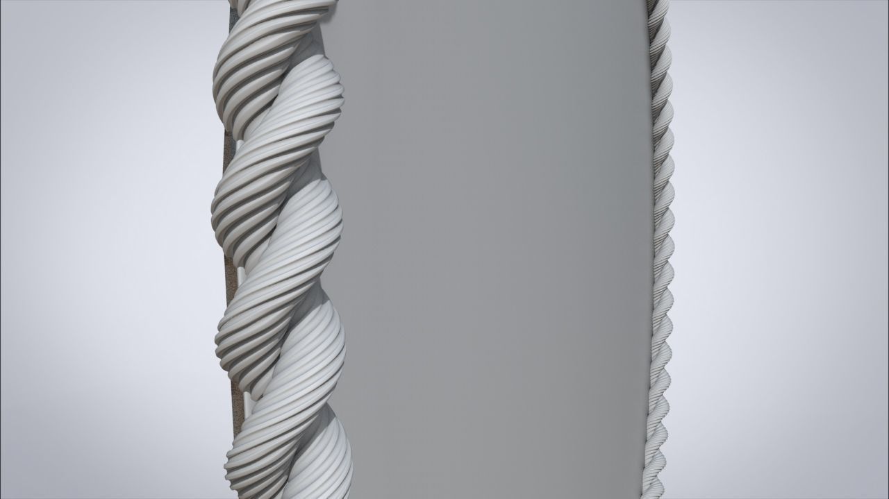 Rope mirror frame 3D print model_4