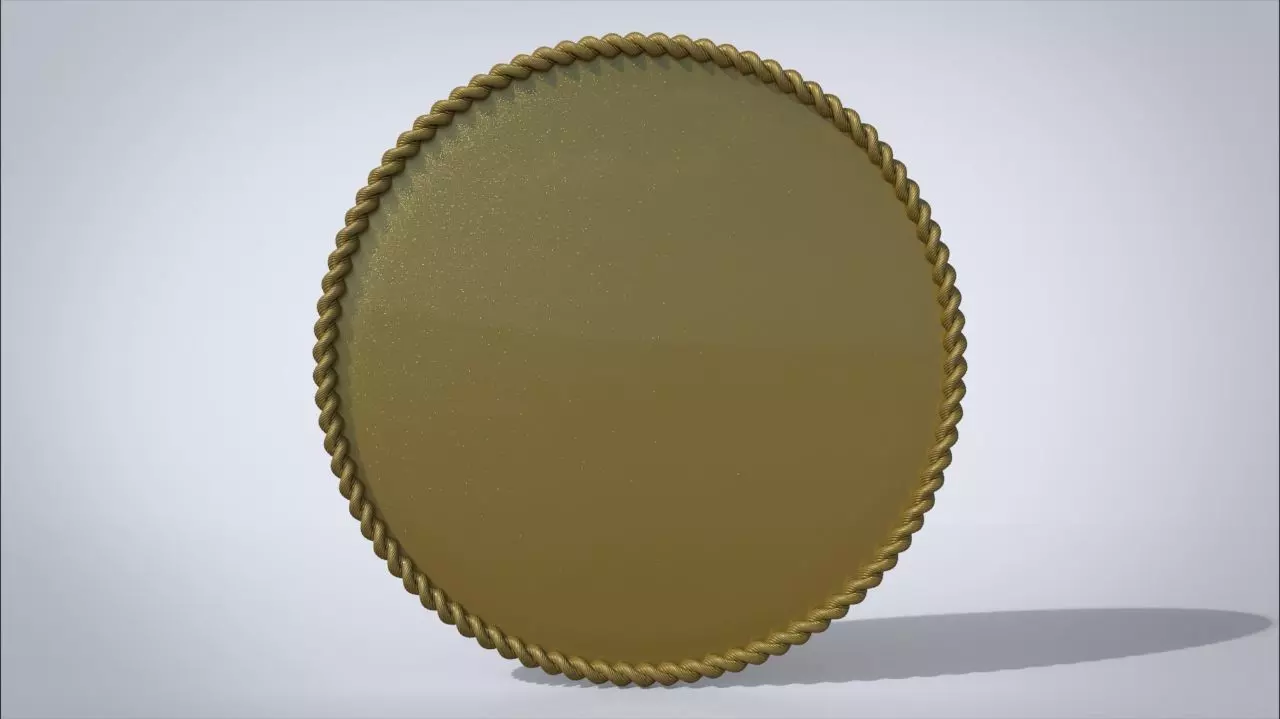 Rope mirror frame 3D print model_0