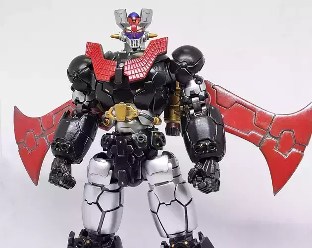 Mazinger Z robot made of metal and plastic 3D print model