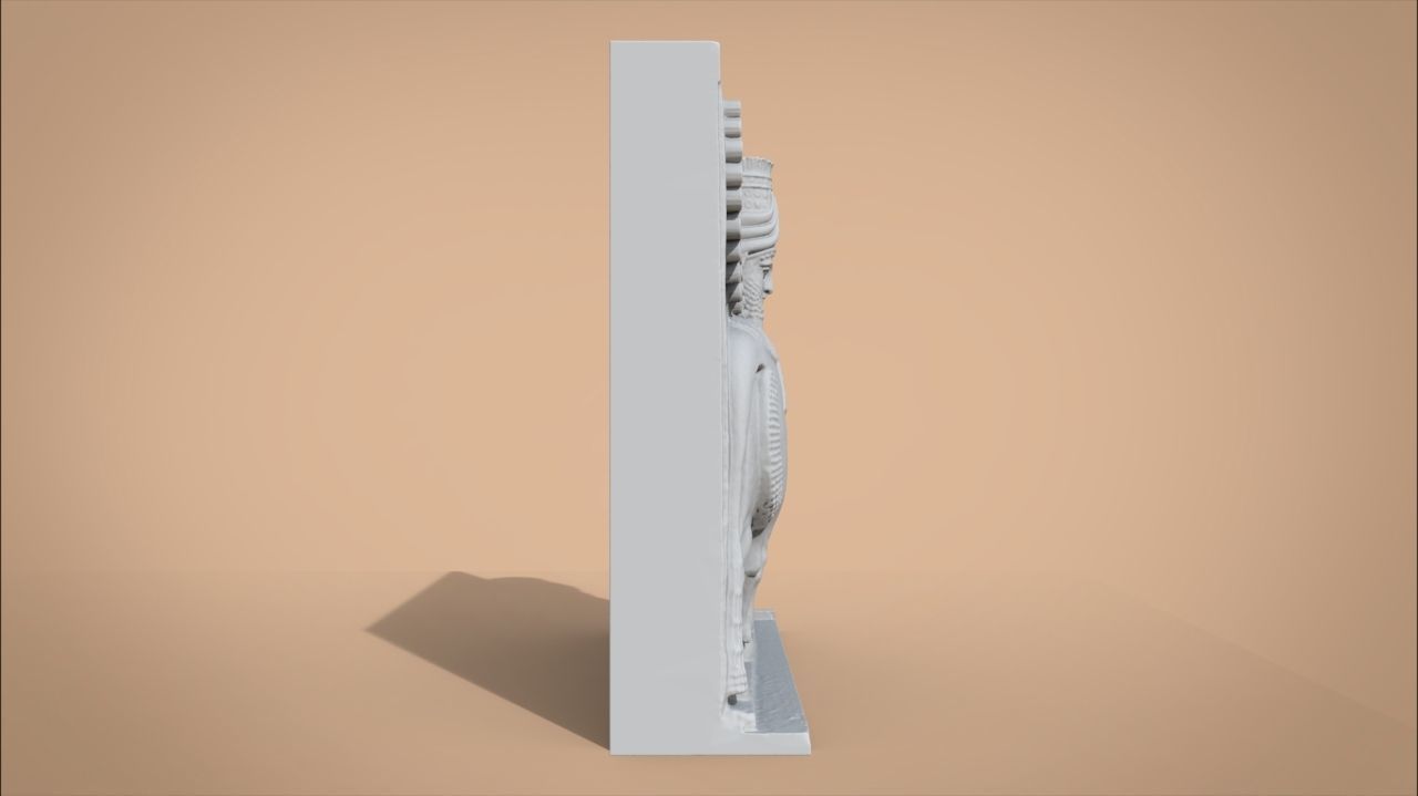 Assyrian Human headed winged bull 3D print model_9