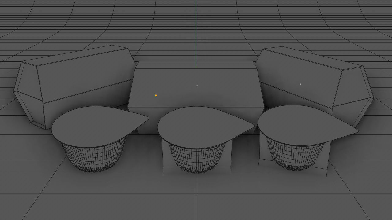 Gelatine - Gelatin several fruits flavors - with 4 pack cases 3D model_4