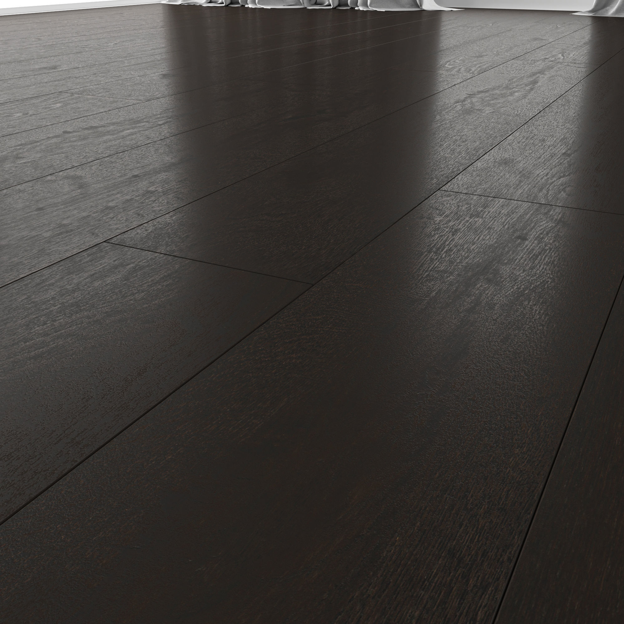  Wood Oak Floor Black WWL 3D model_2