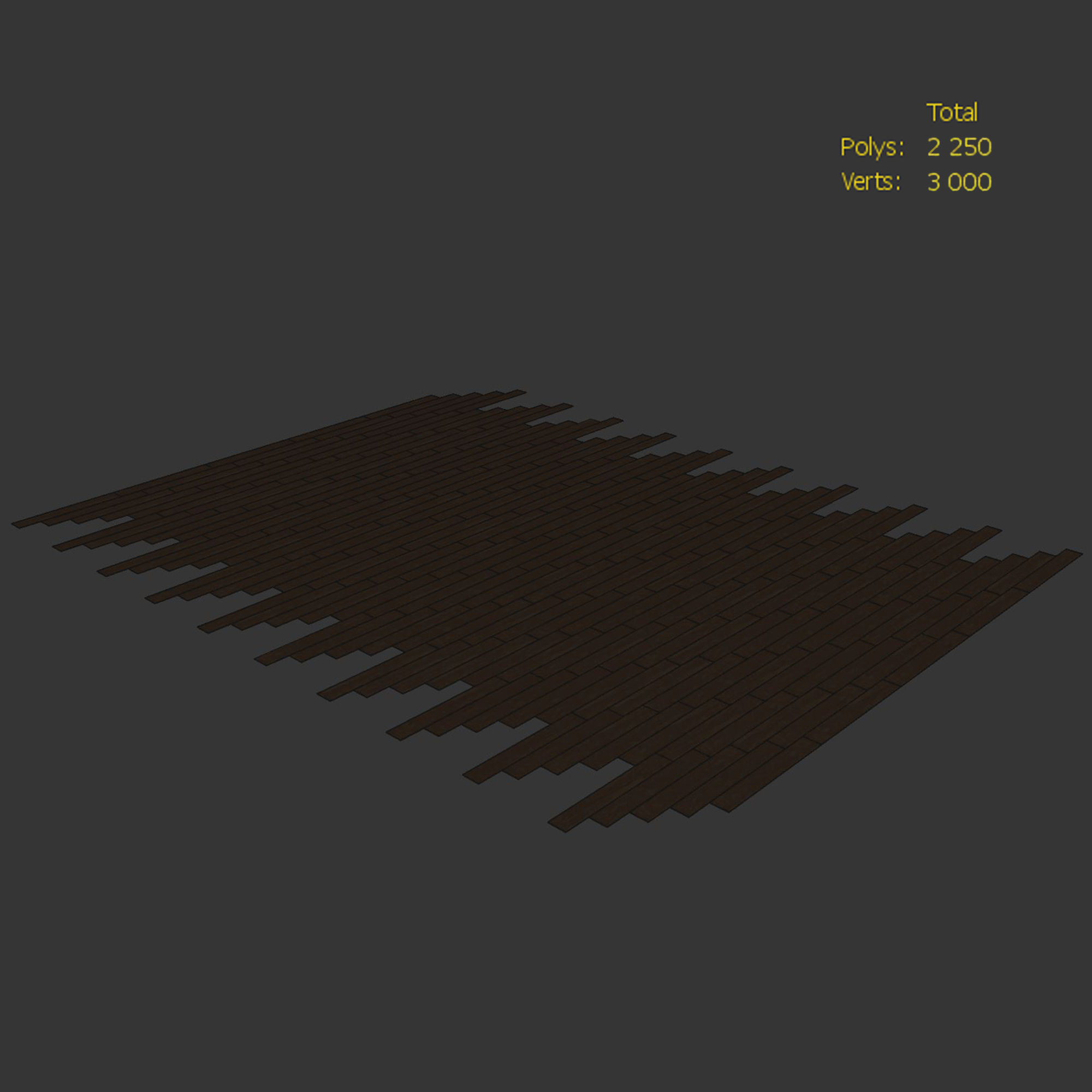  Wood Oak Floor Black WWL 3D model_3
