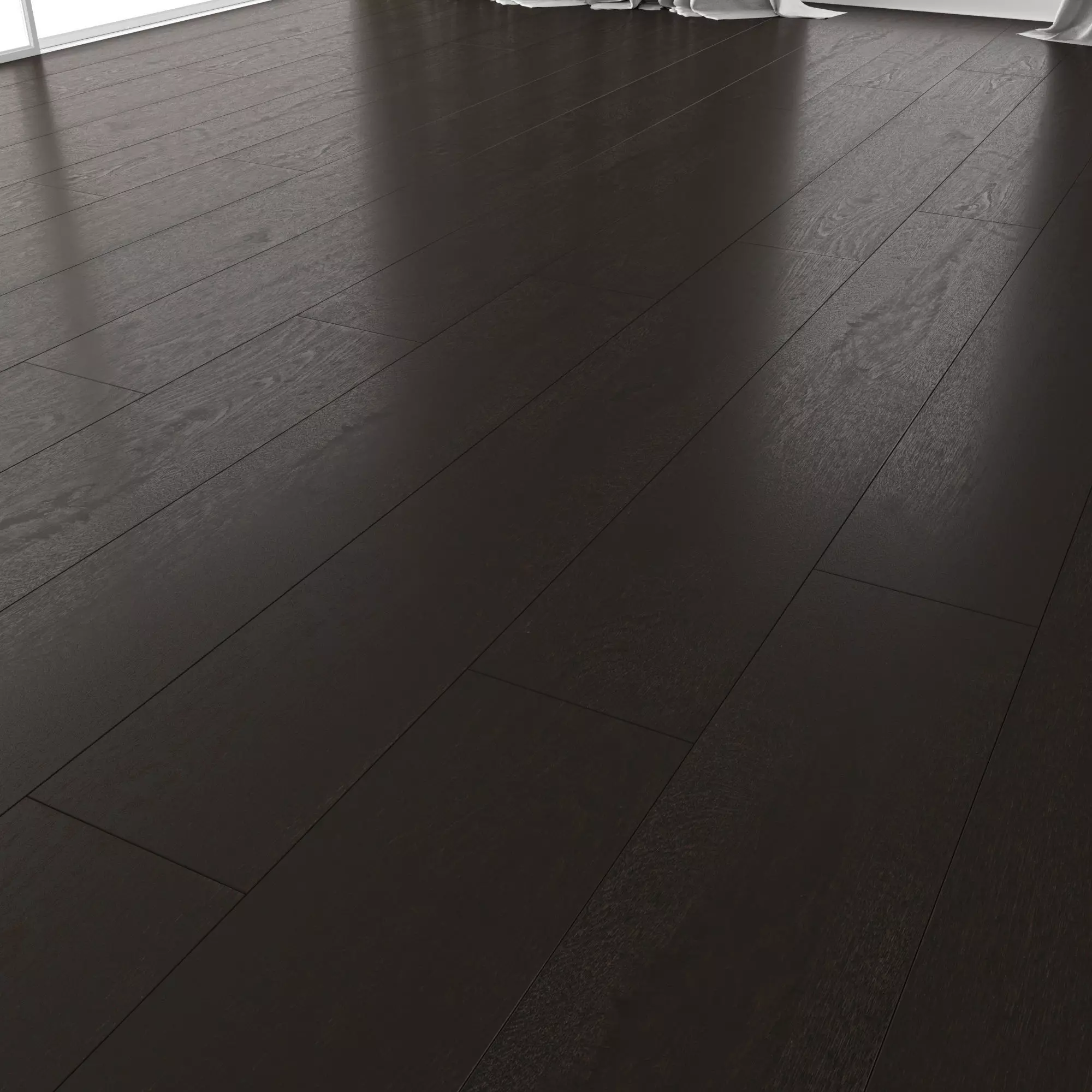  Wood Oak Floor Black WWL 3D model_0